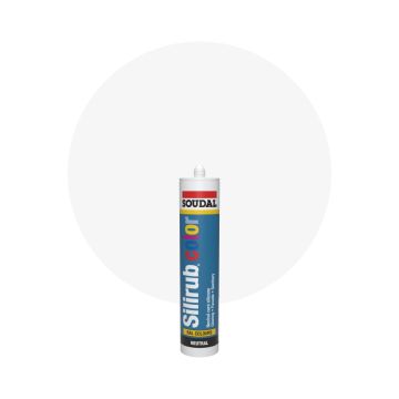 Soudal Silirub Color - RAL 9016 Trafikhvid
