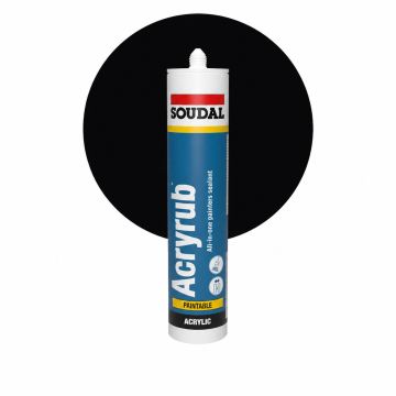 Soudal Acryrub Sort 310ml