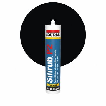 Soudal Silirub P2 Sort 310ml