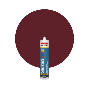 Soudal Silirub Color - RAL 3005 Vinrød