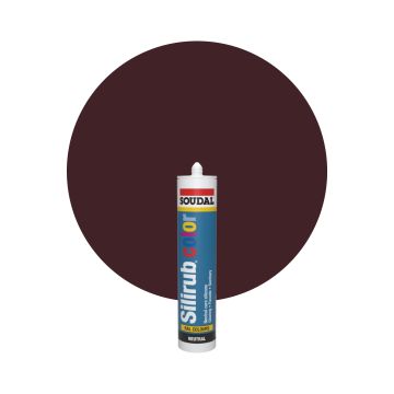 Soudal Silirub Color - RAL 3007 Sortrød