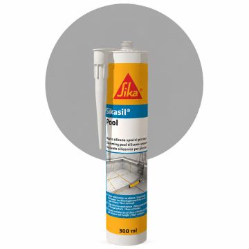 Sikasil Pool Grå Silikone fugemasse 300ml
