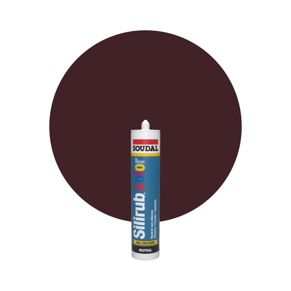 Soudal Silirub Color - RAL 3007 Sortrød main product photo